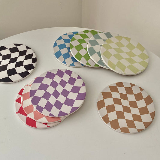 Ceramic Checkerboard Coaster